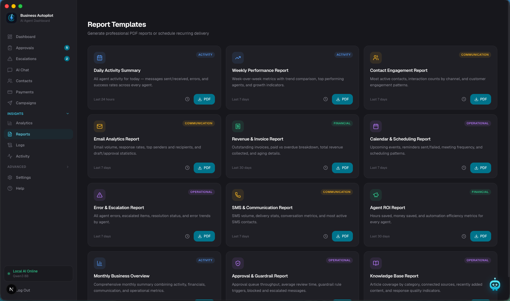 Report templates